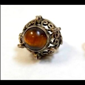 Tigers eye Sterling gemstone ring